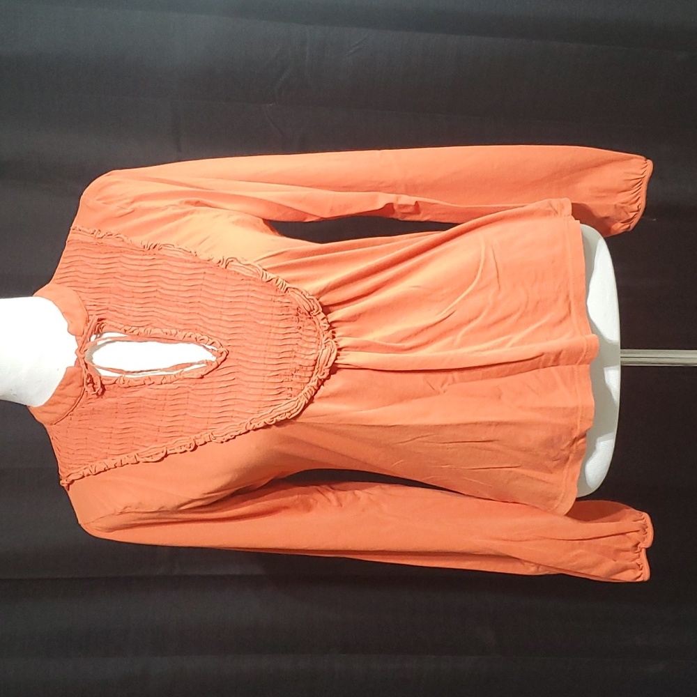 Zara long sleeve orange blouse